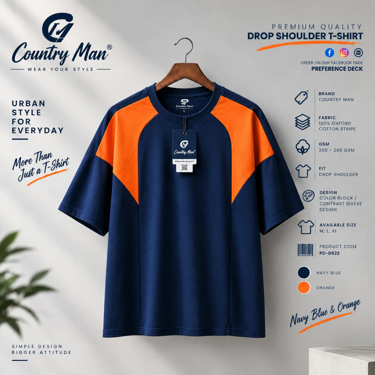 Premium Country Man Drop Shoulder