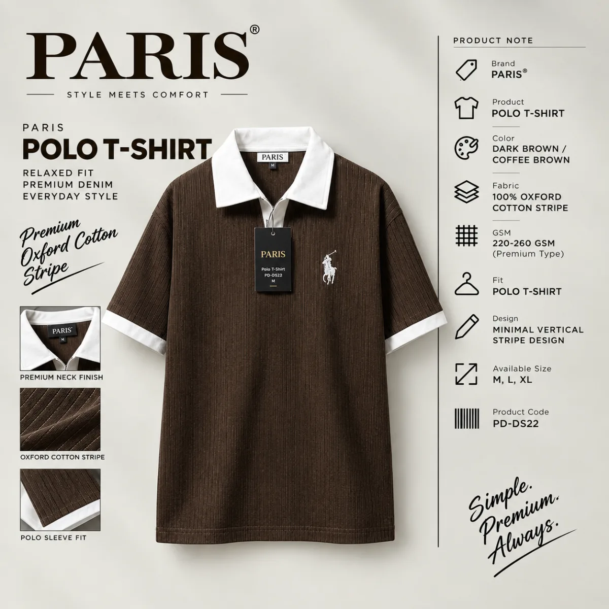 Premium PARIS Polo T-Shirt Collection